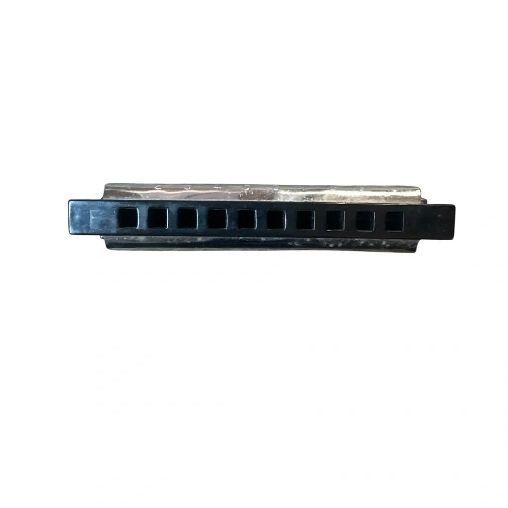 Hohner Bluesband Chromatic Harmonica - Silver Musical Instrument Pre-Owned Used